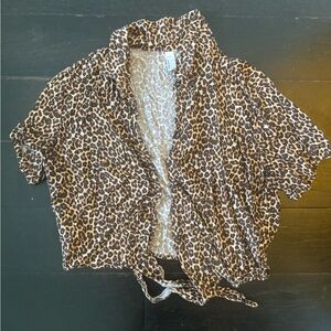American Apparel Leopard Print Shirt